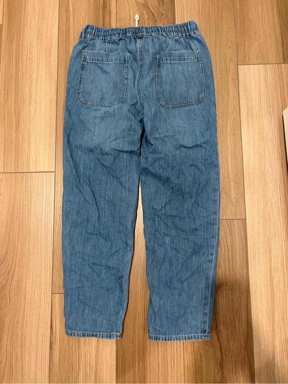 J. Crew Relaxed Drawstring Stretch Blue Denim Jeans - Picture 2 of 3